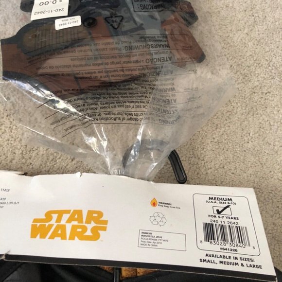 Disney STAR WARS HAN SOLO Child MEDIUM‎ 8-10 Halloween Costume Rubie’s NEW - Picture 4 of 11